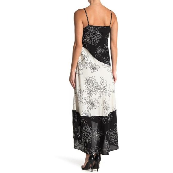 MELLODAY Floral Asymmetrical Hem Maxi Dress - Small - Picture 2 of 3